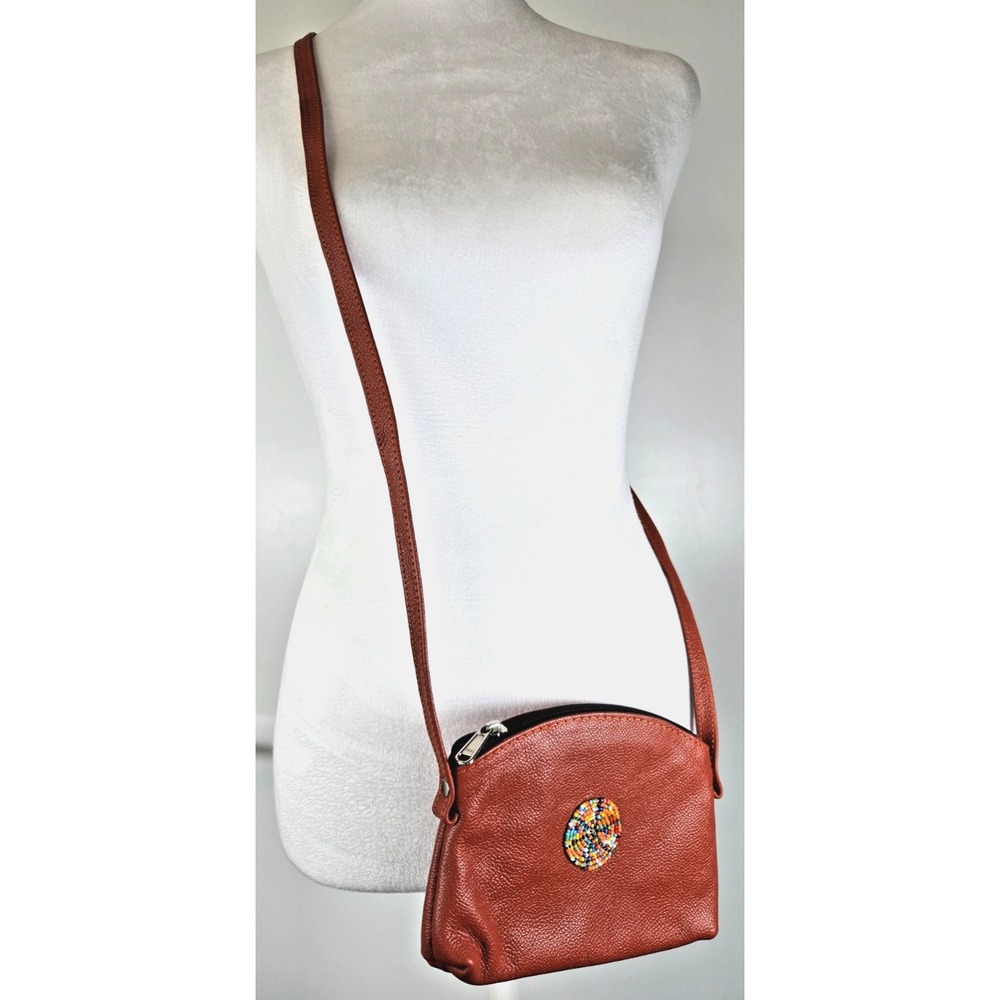 Adelphi Kenya Handmade Luxury Leather Crossbody Wallet Beaded Artisan Boho